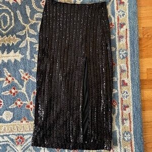 Reformation midi sequin skirt with slip
